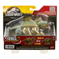Jurassic World: Fierce Changers - Ceratosaurus &amp; Ankylosaurus dinosauro trasformabile - Mattel