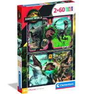 Jurassic World Rinascita puzzle Supercolor 2x60 pezzi - Clementoni