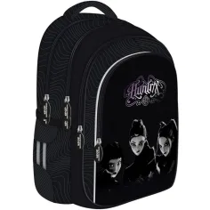 K-POP Demon Hunters borsa scolastica/zaino di colore nero a 4 scomparti BPL60 43x32x20 cm