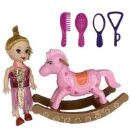 Katie: Grace cavallo a dondolo per bambini e set da parrucchiere 10cm