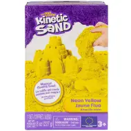 Kinetic Sand: Sabbia modellabile neon gialla con formine - Spin Master