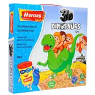 Kinetic Sand: Set di sabbia modellabile con dinosauri o pony con accessori da 500g