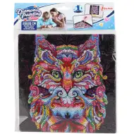 Kit di pittura con diamanti: Set pittura di gatto con diamanti 20x20 cm