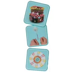 Kit fai da te per creare braccialetti con fili colorati e perline immagine 4