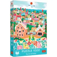 Larte dei colori, Barcellona puzzle premium da 1000 pezzi - Trefl