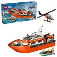 LEGO® City: Barca di salvataggio e elicottero della guardia costiera (60504)
