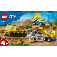LEGO® City: Camion da costruzione e gru con palla da demolizione (60391)
