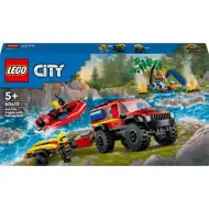 LEGO® City: Camion dei pompieri 4x4 con gommone di salvataggio (60412)