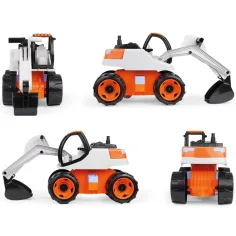 LENA: GIGA TRUCKS escavatore gigante di colore arancione, 63 cm immagine 2