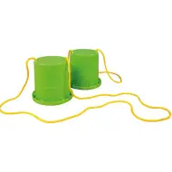 LENA: Gioco di camminata su trampoli con secchio Eco pot di colore verde