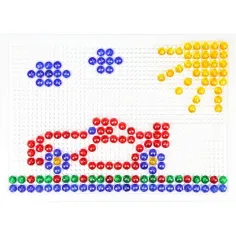 LENA: Set creativo di mosaico trasparente con pioli da 10 mm, 260 pezzi immagine 2