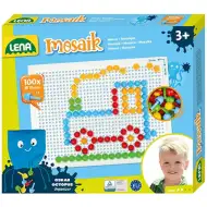 LENA: Set creativo di mosaico trasparente con pioli da 10mm, 100 pezzi