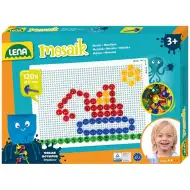 LENA: Set creativo di mosaico trasparente con pioli da 15 mm, 120 pezzi