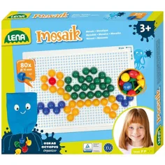 LENA: Set creativo di mosaico trasparente a pois 15mm 80 pezzi