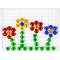 LENA: Set creativo di mosaico trasparente con pioli da 15 mm, 80 pezzi immagine 2