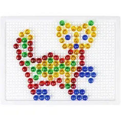 LENA: Set creativo mosaico con pioli trasparenti, 10 mm, 140 pezzi immagine 2