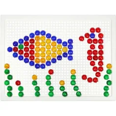 LENA: Set creativo mosaico con pioli trasparenti, 10 mm, 140 pezzi immagine 3