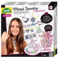 LENA: Set di creazione di gioielli con medaglioni in metallo e cristalli