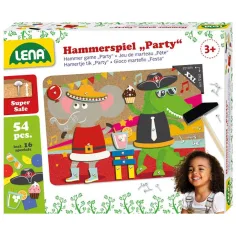 LENA: Set di gioco con martello e tavola di sughero, 54 pezzi - Festa