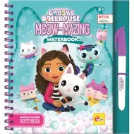 La Casa delle Bambole di Gabby Meow-Mazing libro da colorare con acqua - Lisciani