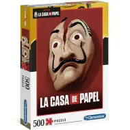 La Casa di Carta: Puzzle da 500 pezzi con maschera di Dalí - Clementoni