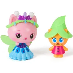 La casa delle bambole di Gabi - Queen Kitty Fairy e Kitty Gnome set di 2 personaggi - Spin Master immagine 2