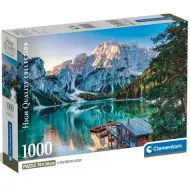 Lago smeraldo di Braies con poster puzzle HQC da 1000 pezzi - Clementoni