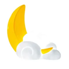 Lampada notturna a forma di luna 15x8,5x15cm immagine 2