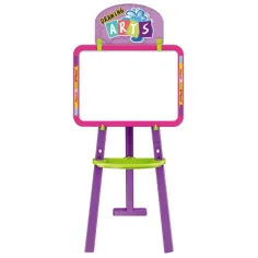 Lavagna da disegno bifacciale 3 in 1 colore rosa 37x99cm immagine 2