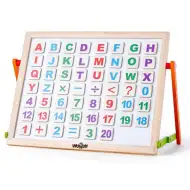 Lavagna magnetica da tavolo con lettere e numeri - Woodyland