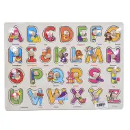 Lettere maiuscole in legno colorate gioco di abbinamento forme