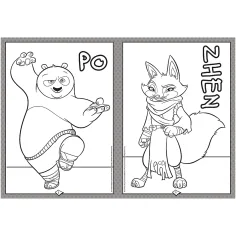 Libro da colorare Kung Fu Panda - Trefl immagine 2