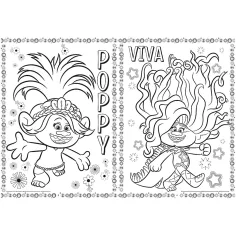 Libro da colorare Trolls - Trefl immagine 2