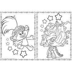 Libro da colorare Trolls - Trefl immagine 3