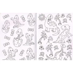 Libro da colorare con diamanti - Dinosauri immagine 2