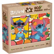 Lilo e Stitch avventura fruttata 2 in 1 puzzle Eco mini da 48 pezzi e libro da colorare 35x25cm - Lisciani