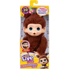 Little Live Pets: Mini Maki Chikki Cherry scimmia marrone interattiva
