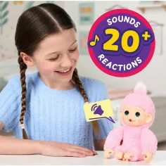 Little Live Pets: Mini Maki Luna Lemon scimmietta interattiva rosa immagine 5