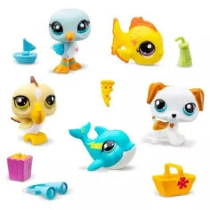 Littlest Pet Shop: Confezione da 5 figure Serie 1 - Spiaggia immagine 2
