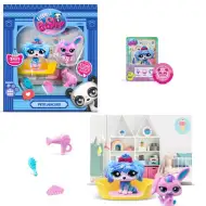 Littlest Pet Shop: Petfluencers cane e coniglio set di 2 figure - Super salone serie 2