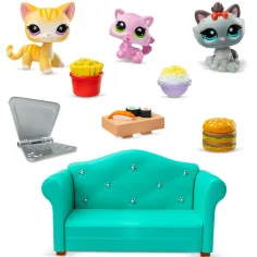 Littlest Pet Shop: set di gioco Diner Dash da 3 pezzi con figurine di gattini immagine 2