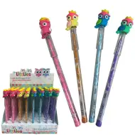 Littlies: Matita grafite HB con figurina di gufo a scatto, disponibile in vari modelli, 1 pezzo
