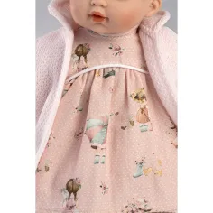 Llorens: Aitana bambola che piange con ciuccio, cardigan rosa 33cm immagine 3