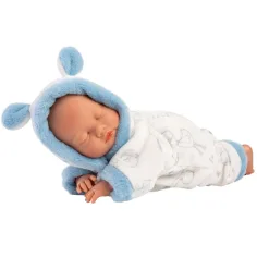 Llorens: Bambino neonato in pigiama morbido con motivo cicogna 31cm immagine 2