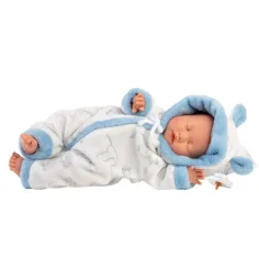 Llorens: Bambino neonato in pigiama morbido con motivo cicogna 31cm immagine 3