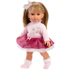 Llorens: Bambola Elena di 35 cm con gonna rossa immagine 2