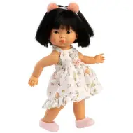 Llorens: Bambola Lu di 28 cm con fascia per capelli con pon pon e gonna