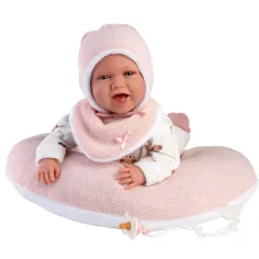 Llorens: Bambola Mimi di 42 cm con suoni, cuscino per la pancia, vestito da orsetto. immagine 3