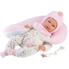 Llorens: Bambola Mimi di 42 cm con suono e cuscino per la pancia immagine 2