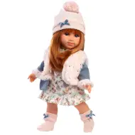 Llorens: Bambola Nicole di 35 cm con capelli rossi e gilet rosa